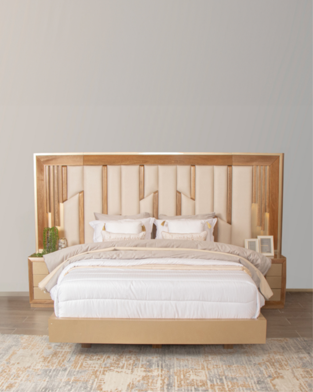 ALCOBA 140X190 CAVALIER (CAMA + NOCHEROS)