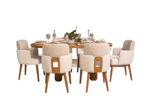Comedor 8 Puestos Sierra Natural Majestic Crema/Almendra
