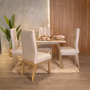 COMEDOR 4 PTOS POLAR OLIVER MARFIL