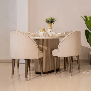 Comedor 4 Puestos Kioto Italiana Marfil