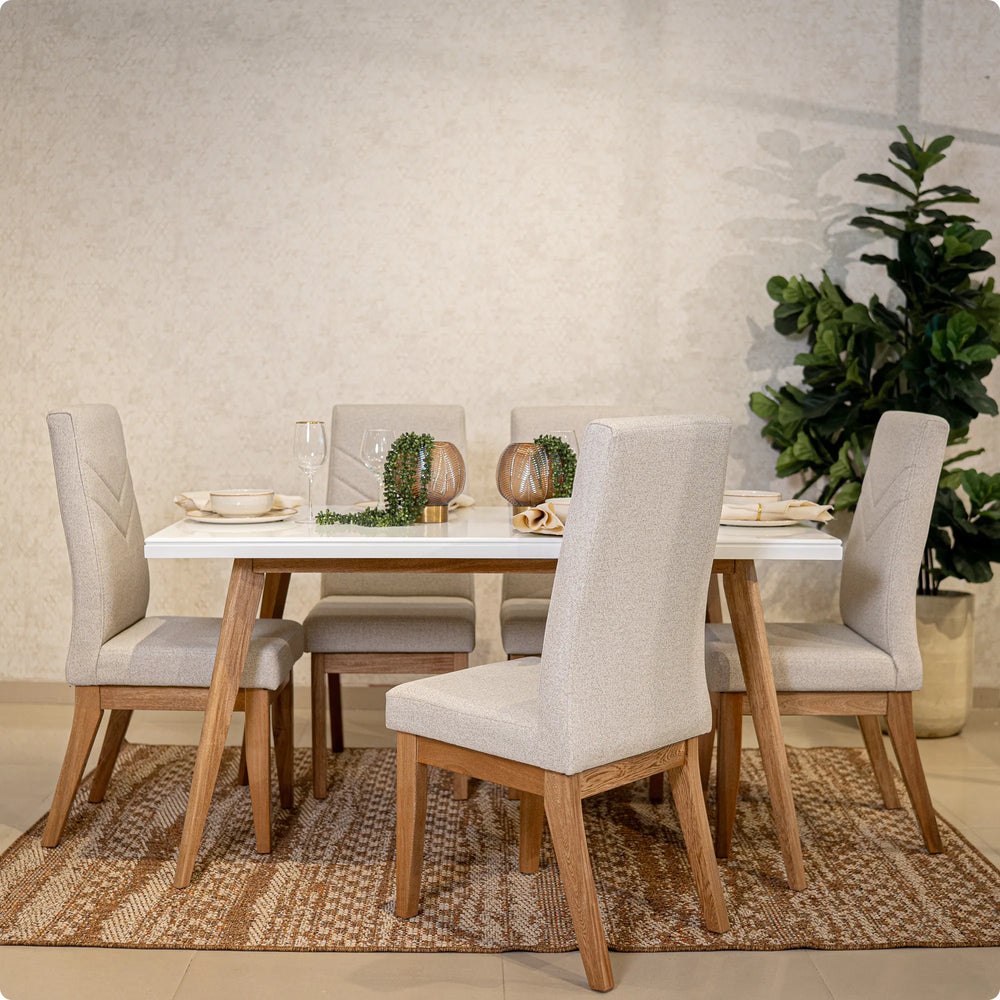 Comedor 6 Puestos Gaira Bali Marfil