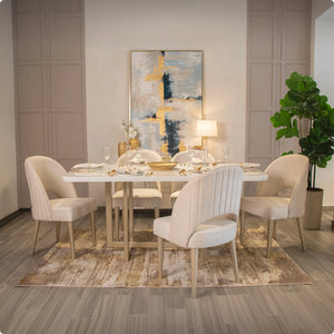 Comedor Noruega Evolution Allice Off White y Kansas Marfil