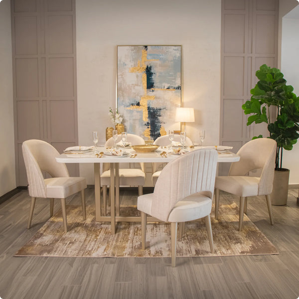 Comedor Noruega Evolution Allice Off White y Kansas Marfil